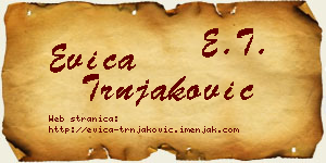 Evica Trnjaković vizit kartica